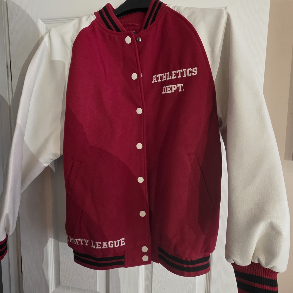 Red and White Varsity Jacket
